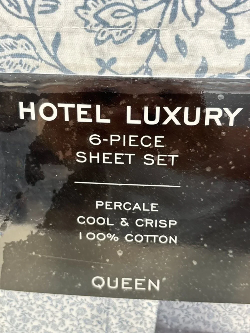 Wamsutta Dream Zone Hotel Luxury QUEEN Sheet Set White Floral Cotton Percale 6PC
